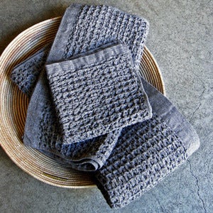 Image of organic lattice-weave bath towel