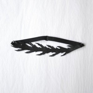 Image of Black Leather 'Maja' Leg Garter