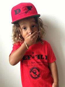 Image of Red & Black Definition of Fly Youth SnapBack Cap