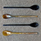 Image of long-handled horn spoons