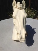 Image of TALY VTG STALLION HORSE HEAD ALABASTER STATUE Sculp A.GIANNELLI ART