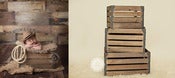 Image of Natural Wood Crates w/Metal Bands - THREE Sizes - Newborn Infant Toddler