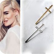 Image of Don't Cross Me Earrings (Gold, Silver)