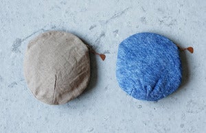 Image of Upcycled Shoulder Pad Pouches, Large Round 