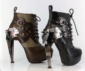 Image of Hades OXFORD Gothic Steampunk Ankle Boots 