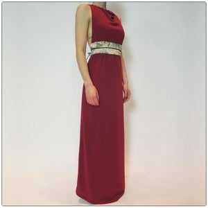 Image of Plunging Racer Back Maxi - Raspberry