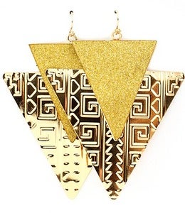 Image of LAYERED TRIANGLE EARRINGS