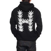 Image of HUF - LEAVES ZIP HOODIE (BLACK)