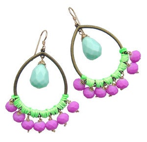 Image of *NEW* Jia Earrings (blue & purple)