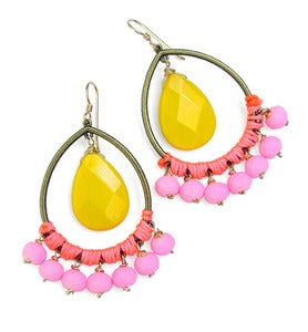 Image of *NEW* Jia Earrings (yellow & pink)