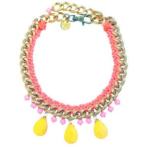 Image of *NEW* Jia Necklace  (pink & yellow) 