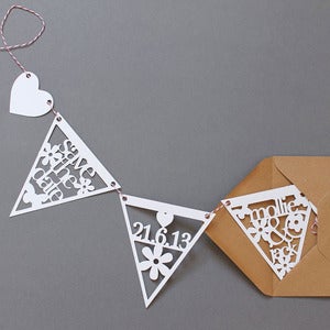 Image of Papercut 'Save The Date' Wedding Bunting