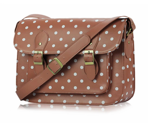 Image of Cappucino Polka Dot Classic Satchel