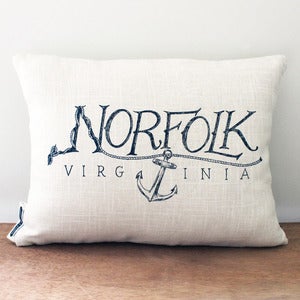 Image of Norfolk, Virginia Pillow Cover