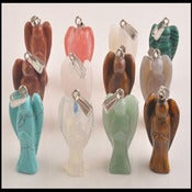 Image of Carved Gemstone Angel Charms