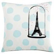 Image of Housse de coussin Eiffel Céleste