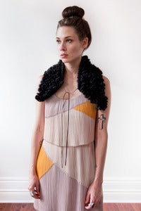 Image of markham  alpaca loop collar (shown in black)