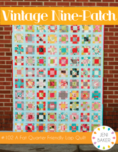 Image of Vintage Nine-Patch Quilt PAPER Pattern