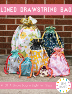 Image of Lined Drawstring Bag PAPER Pattern