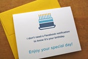 Image of Birthday Facebook Notification Card