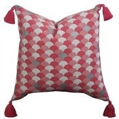 Image of Pink Arches Tassel Cushion Cover 