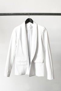 Image of ONYX leather blazer (white)