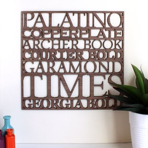Image of Serif Typography Wall Art