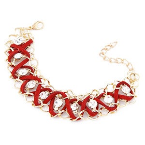 Image of Diamante Bracelet - Red