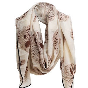 Image of Geo Skull Scarf - Cream