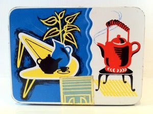 Image of RETRO TWININGS 1960'S TEA CADDY