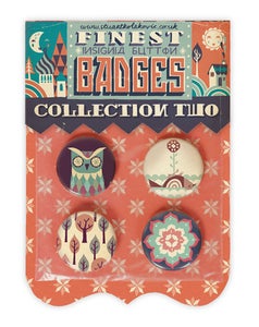 Image of Four 25mm Finest Insignia Button Badges-Collection Two