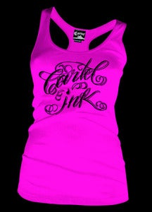 Image of Cartel Ink Script Racer back Tank Top Style #3199