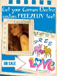 Image of Carmen Electra FREE2LUV Tee - NEW!