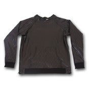 Image of EN|NOIR | Leather Quilted Crewneck