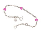 Image of Pink Heart Charm Bracelet