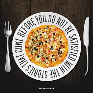 Image of Plates with Words - Rumi quote