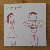 Image of 'Polish' blank greeting card