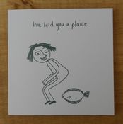 Image of 'Plaice' blank greeting card