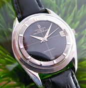 Image of VINTAGE UNIVERSAL GENEVE POLEROUTER STEEL AUTO DATE- SOLD!