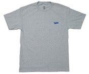Image of Script Embroidered Pocket Tee - Athletic Grey