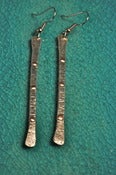 Image of Sterling Silver Earrings with 14k Rose Gold Rivets
