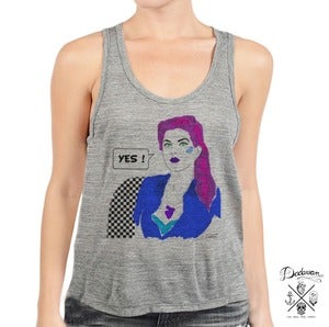 Image of Debardeur femme gris YES Girl Power