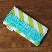 Image of sunnies case - green chevron 