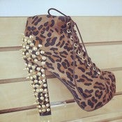 Image of Cheetah Spike Booties 