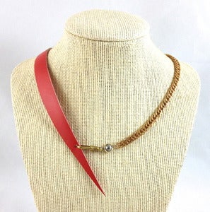 Image of side slash necklace