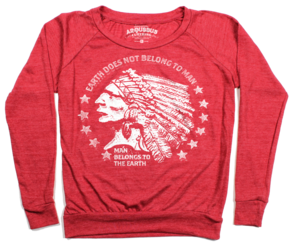 Image of EARTH DOES NOT BELONG TO MAN (LADIES FLEECE)