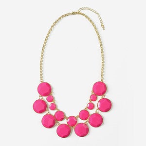 Image of Fuchsia Jewel Bib Necklace