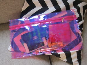 Image of Pinky Transparent Candy Clutch