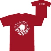 Image of T-Shirt 'Flower/Clock' RED/WHITE [New Design]