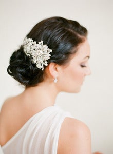 Image of Large Asymmetrical Bridal Comb by Fine & Fleurie